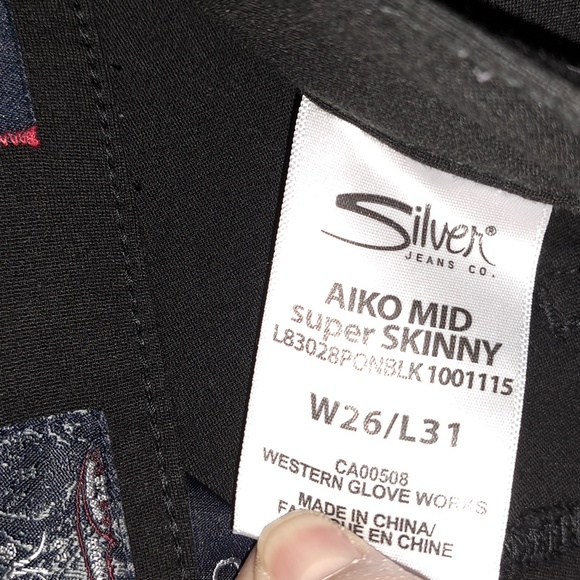 Silver Jean's black super skinny  W26/L31 - Picture 5 of 5
